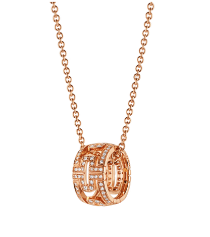 [Vintora]PARENTESI NECKLACE PINK GOLD DIAMOND