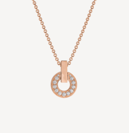 [Vintora]GARI NECKLACE PINK GOLD DIAMOND