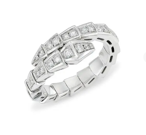 [Vintora]SERPENTI RING SILVER DIAMOND PAVED 4MM