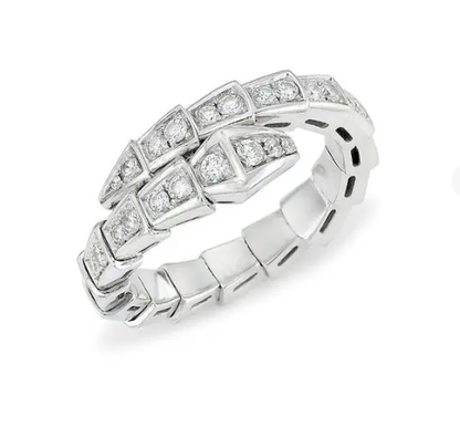 [Vintora]SERPENTI RING SILVER DIAMOND PAVED 4MM