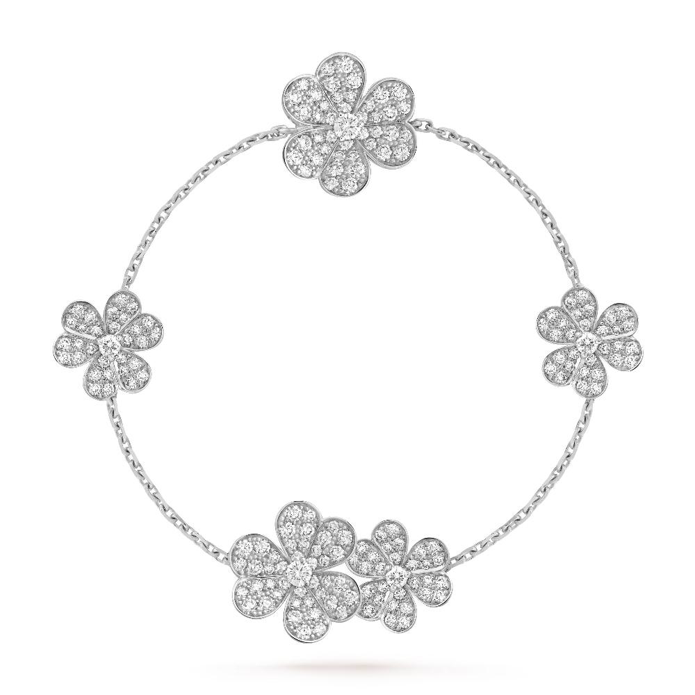 [Vintora]BRACELET FRIVOLE ARGENT 5 FLEURS