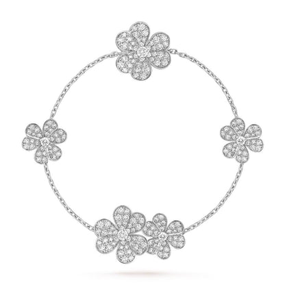 [Vintora]BRACELET FRIVOLE ARGENT 5 FLEURS