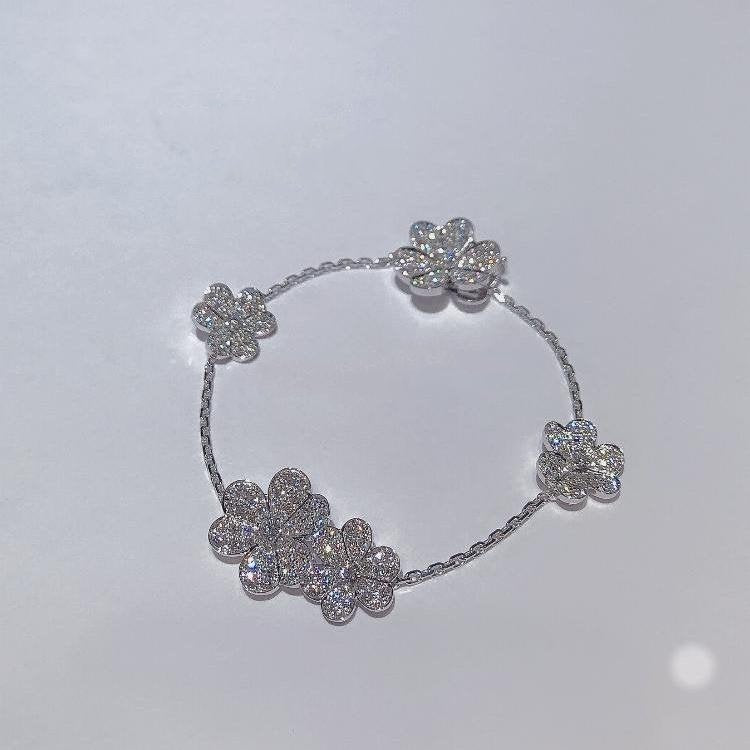 [Vintora]BRACELET FRIVOLE ARGENT 5 FLEURS