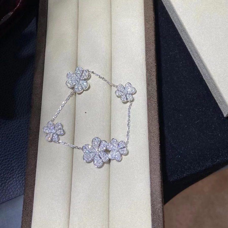 [Vintora]BRACELET FRIVOLE ARGENT 5 FLEURS