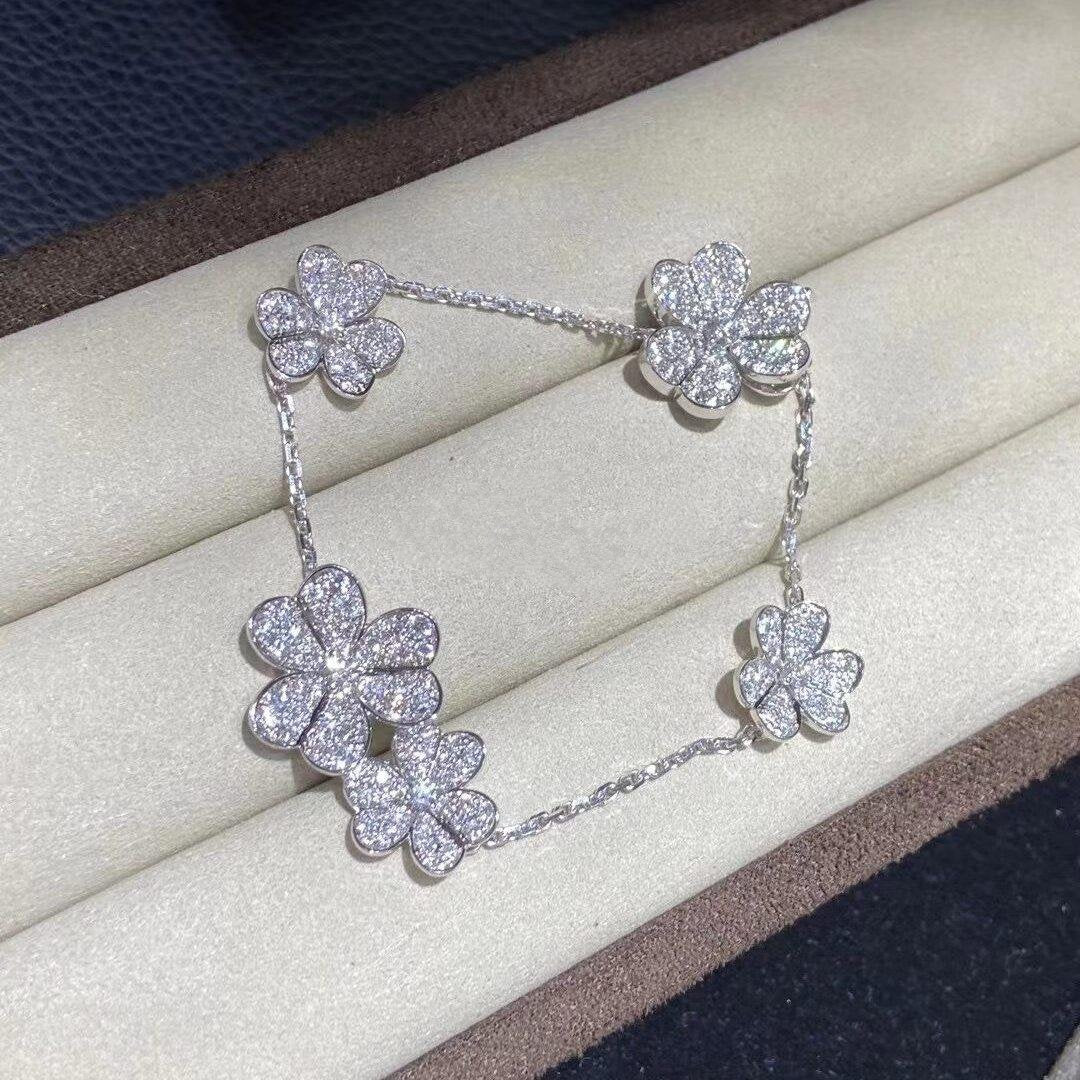 [Vintora]BRACELET FRIVOLE ARGENT 5 FLEURS