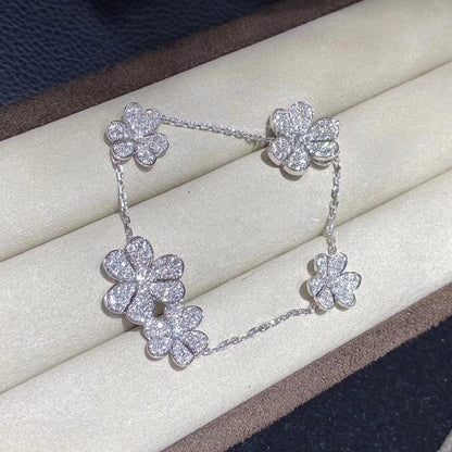[Vintora]BRACELET FRIVOLE ARGENT 5 FLEURS
