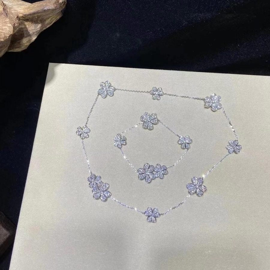 [Vintora]BRACELET FRIVOLE ARGENT 5 FLEURS