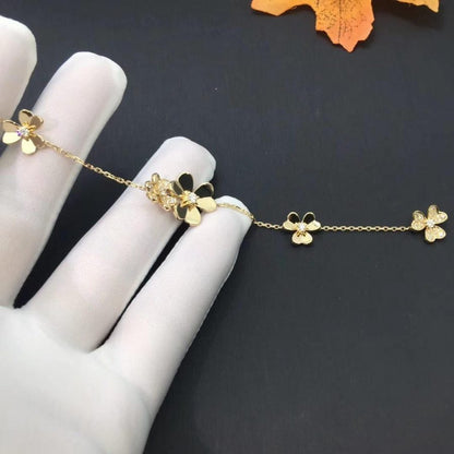 [Vintora]BRACELET 5 FLEURS FRIVOLE OR