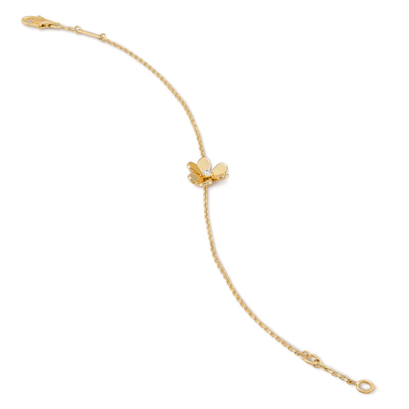 [Vintora]BRACELET FRIVOLE FLEUR OR MALACHITE ROSE