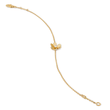 [Vintora]BRACELET FRIVOLE FLEUR OR MALACHITE ROSE