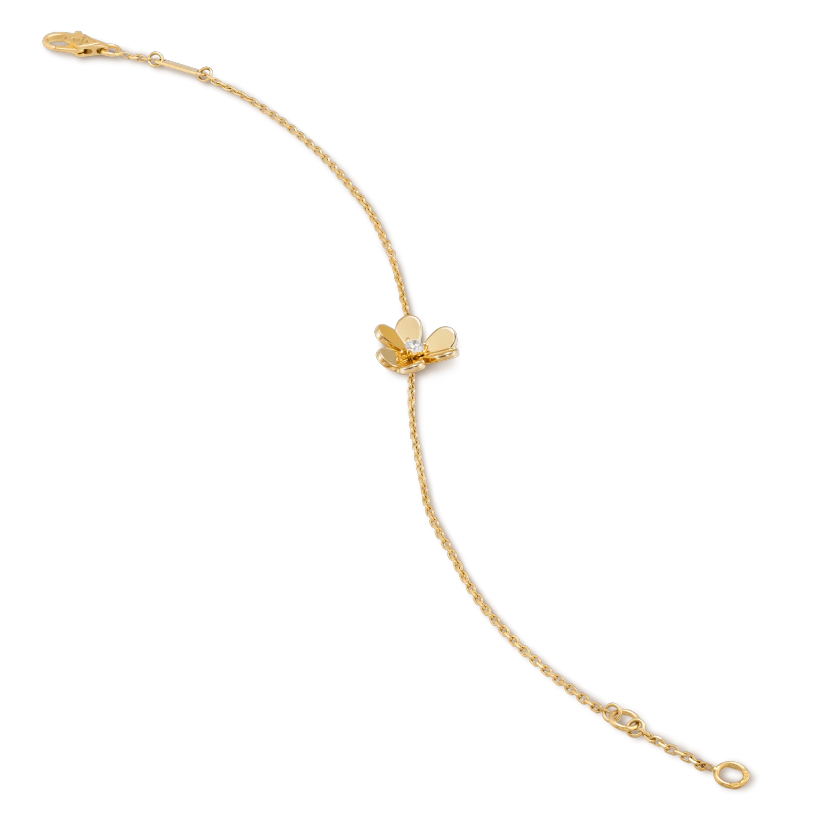 [Vintora]BRACELET FLEUR PLAQUÉ OR FRIVOLE