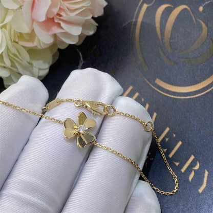 [Vintora]BRACELET FLEUR PLAQUÉ OR FRIVOLE