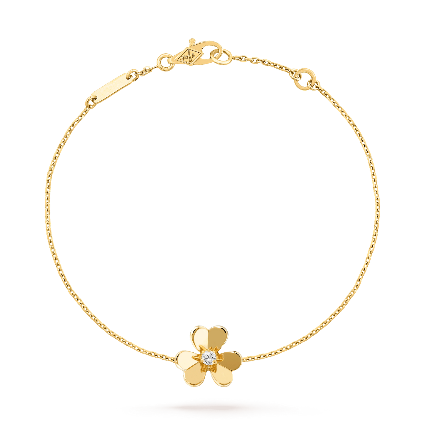 [Vintora]BRACELET FLEUR PLAQUÉ OR FRIVOLE