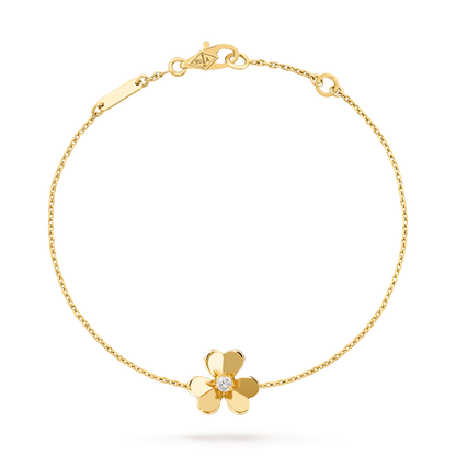 [Vintora]BRACELET FLEUR PLAQUÉ OR FRIVOLE