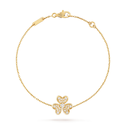 [Vintora]BRACELET FRIVOLE FLEUR OR ET DIAMANTS