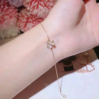 [Vintora]BRACELET FRIVOLE FLEUR OR ET DIAMANTS
