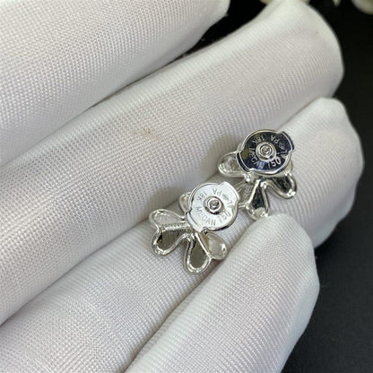 [Vintora]FRIVOLE MINI BOUCLES D'OREILLES FLEUR ARGENT