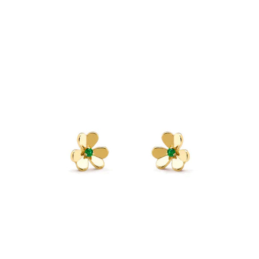 [Vintora]FRIVOLE  FLOWER MALACHITE EARRINGS