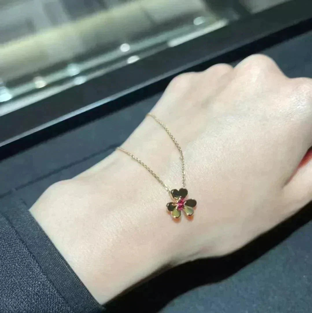 [Vintora]COLLIER FLEUR FRIVOLE OR