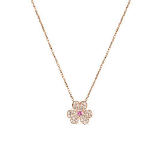 [Vintora]FRIVOLE ROSE GOLD FLOWER DIAMOND NECKLACE