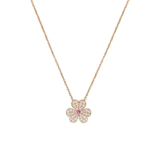 [Vintora]FRIVOLE ROSE GOLD FLOWER DIAMOND NECKLACE