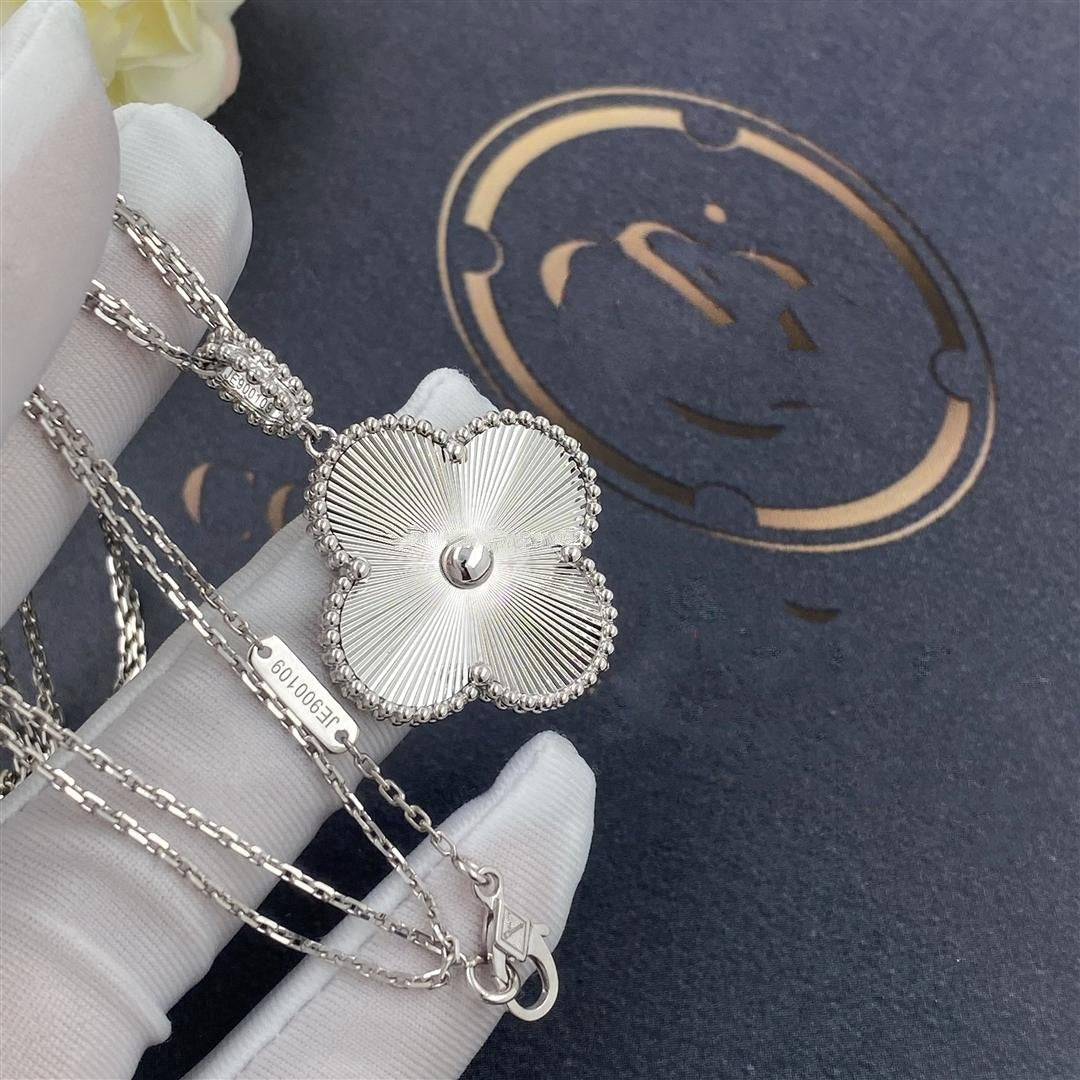 [Vintora]COLLIER GROS TRÈFLE ARGENT 25MM
