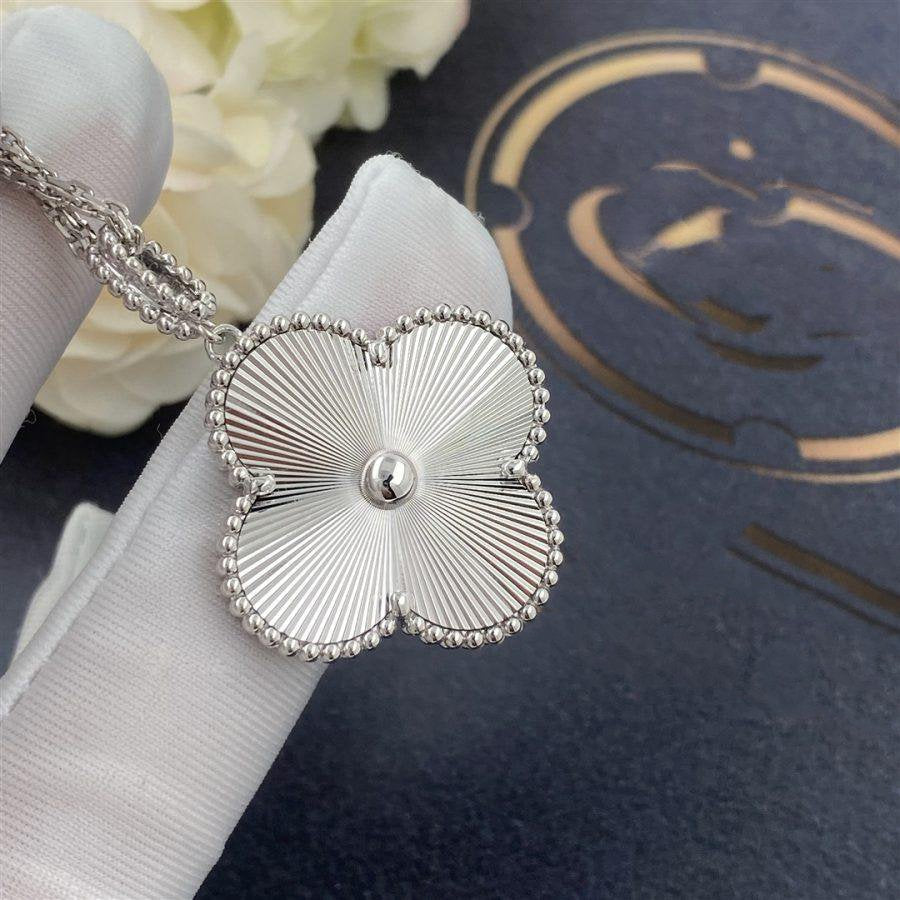 [Vintora]COLLIER GROS TRÈFLE ARGENT 25MM