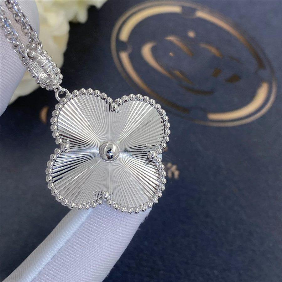 [Vintora]COLLIER GROS TRÈFLE ARGENT 25MM