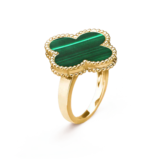 [Vintora]CLOVER MALACHITE RING