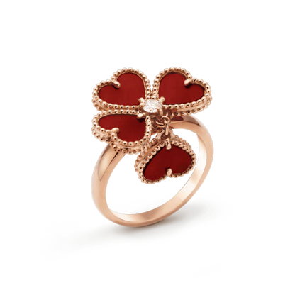 [Vintora]SWEET CLOVER CARNELIAN RING