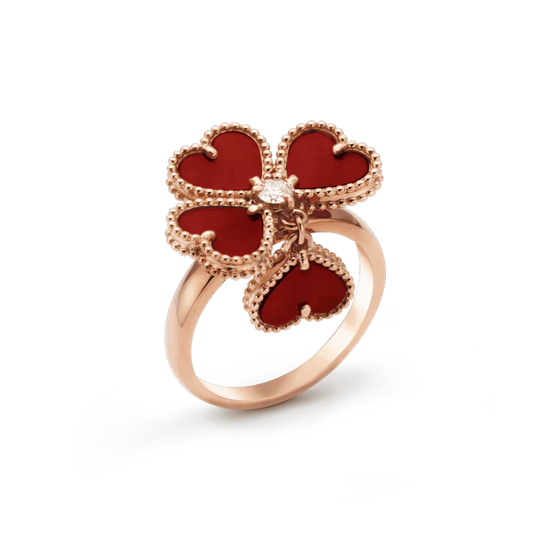 [Vintora]SWEET CLOVER CARNELIAN RING