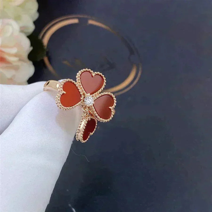 [Vintora]SWEET CLOVER CARNELIAN RING