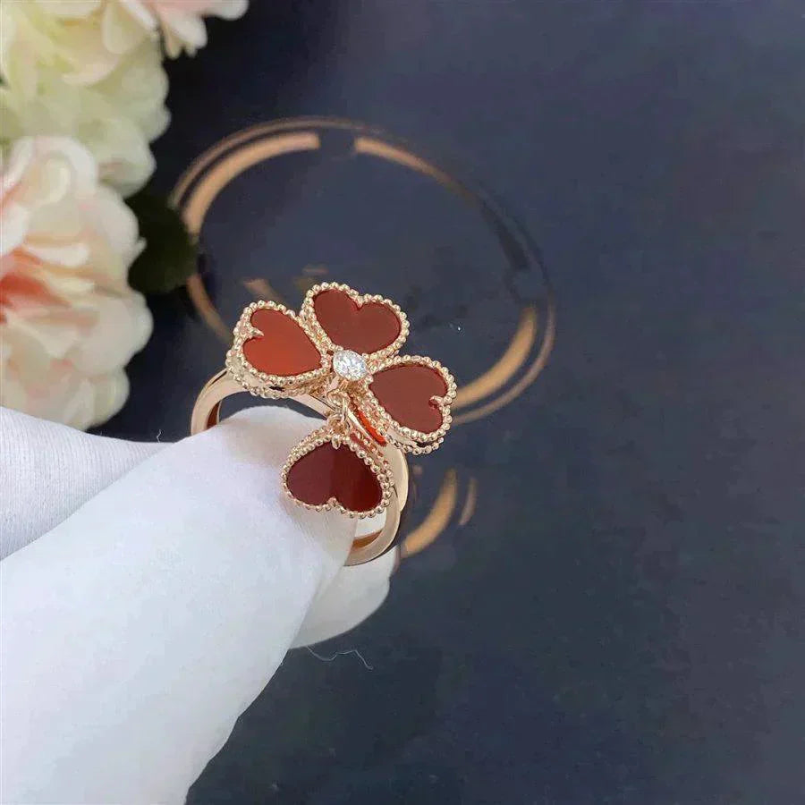 [Vintora]SWEET CLOVER CARNELIAN RING