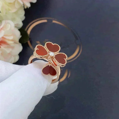 [Vintora]SWEET CLOVER CARNELIAN RING