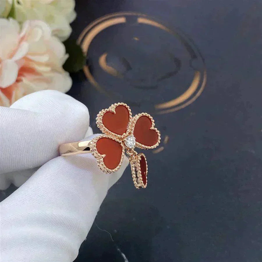 [Vintora]SWEET CLOVER CARNELIAN RING