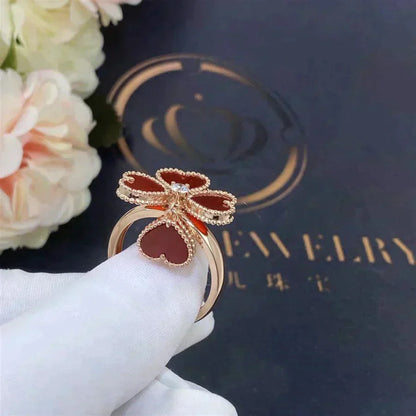[Vintora]SWEET CLOVER CARNELIAN RING