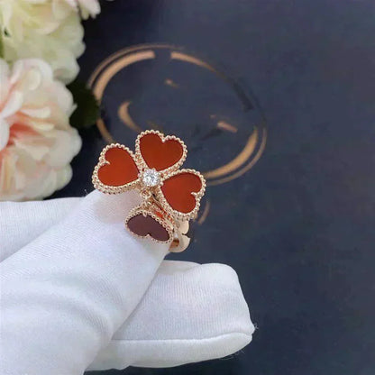 [Vintora]SWEET CLOVER CARNELIAN RING