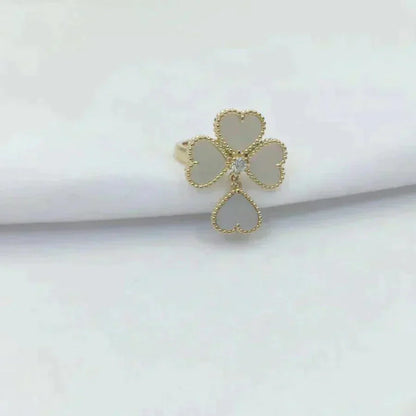 [Vintora]SWEET CLOVER WHITE MOP RING