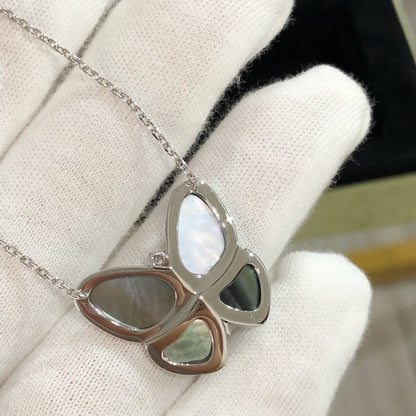 [Vintora]COLLIER PAPILLON GRANDE TAILLE EN ARGENT AVEC DIAMANT
