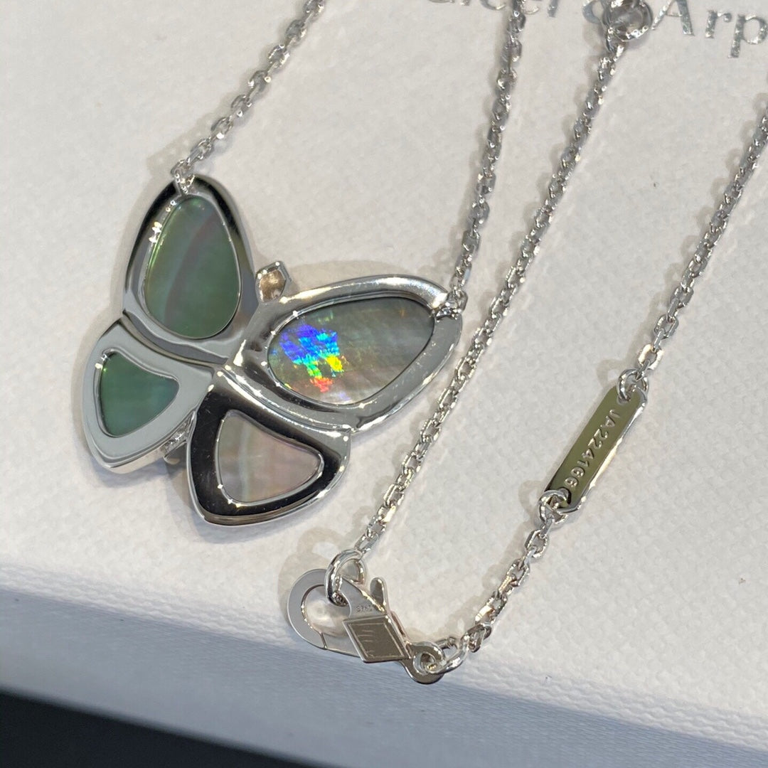 [Vintora]COLLIER PAPILLON GRANDE TAILLE EN ARGENT AVEC DIAMANT