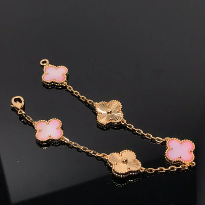[?Vintora] CLOVER 5 MOTIFS  PINK MOP BRACELET COLLECTION