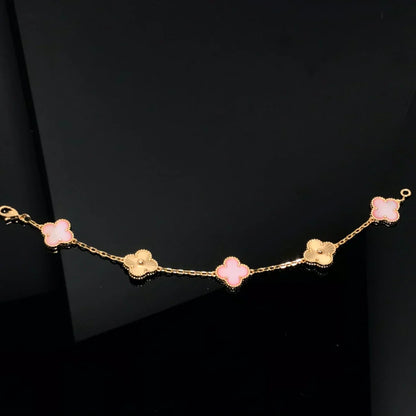 [?Vintora] CLOVER 5 MOTIFS  PINK MOP BRACELET COLLECTION