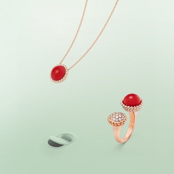 [Vintora]PERLEE COULEURS DIAMOND ROSE GOLD BETWEEN THE FINGER RING