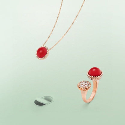 [Vintora]PERLEE COULEURS DIAMOND ROSE GOLD BETWEEN THE FINGER RING