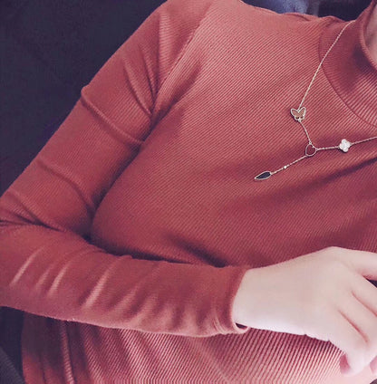 [Vintora]COLLIER LUCKY SPRING 4 MOTIFS OR ROSE