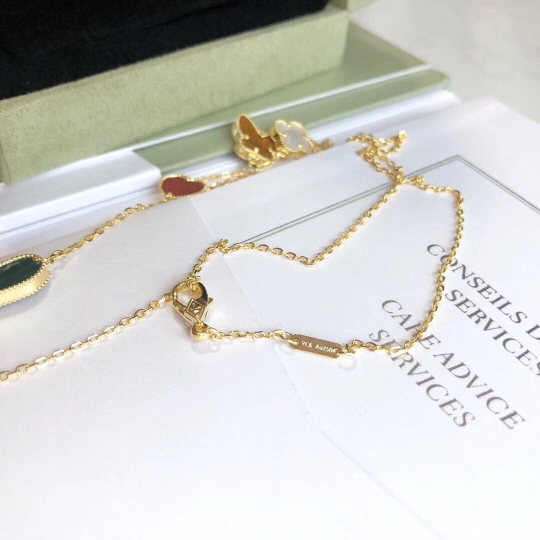 [Vintora]COLLIER LUCKY SPRING 4 MOTIFS OR ROSE