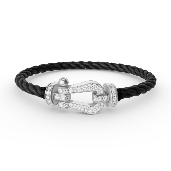 [Vintora]FORCE LARGE HORSESHOE FULL DIAMOND BRACELET SILVER