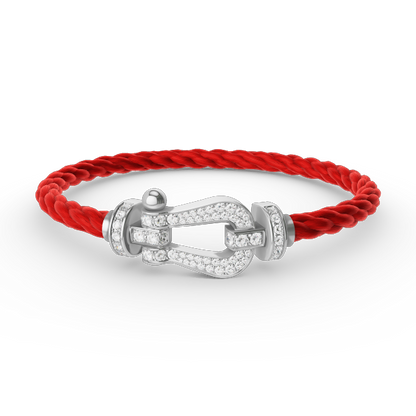 [Vintora]FORCE LARGE HORSESHOE FULL DIAMOND BRACELET SILVER