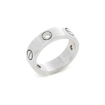 [Vintora]LOVE RING 5.5MM 3 DIAMONDS SILVER